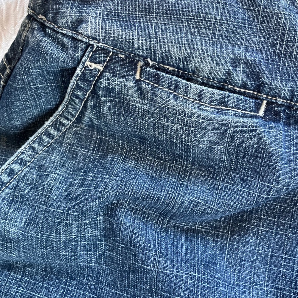 Marsh Landing Blue Denim Pencil Skirt Crosshatch Medium Wash Sz‎ 10 Cowgirl Chic - Picture 6 of 11